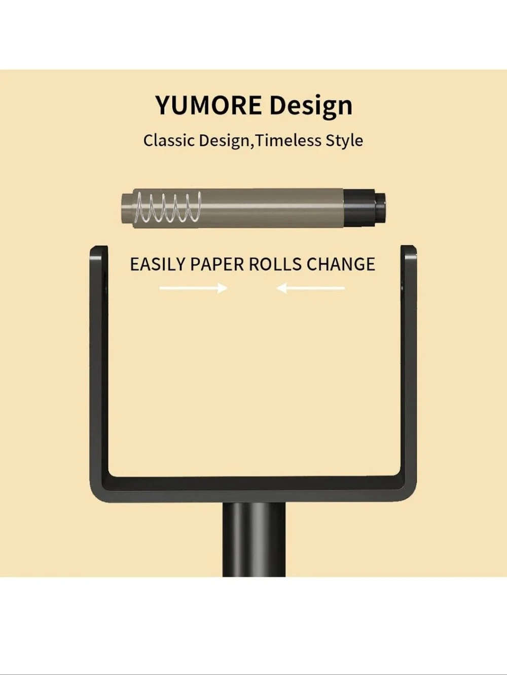 Black Freestanding Toilet Paper Holder